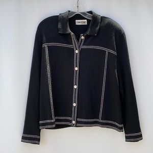 Vintage San Reno contrast stitch‎ look sweater